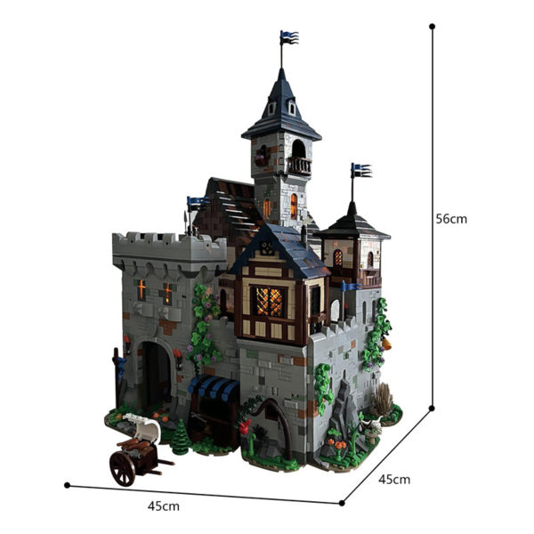 6565 PCS MOC assembly building blocks toys medieval knight black hawk castle fortress fortress city medieval architecture - Image 2