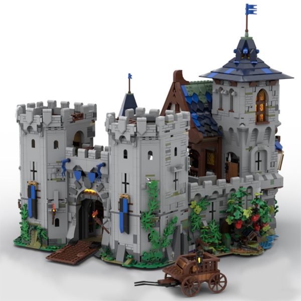 6752 PCS MOC assembly building blocks toys medieval lion knight black eagle castle fortress fortress city building