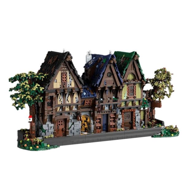 5152 PCS MOC assembly building blocks toys medieval modular blacksmith shop tavern building street scene assembly model