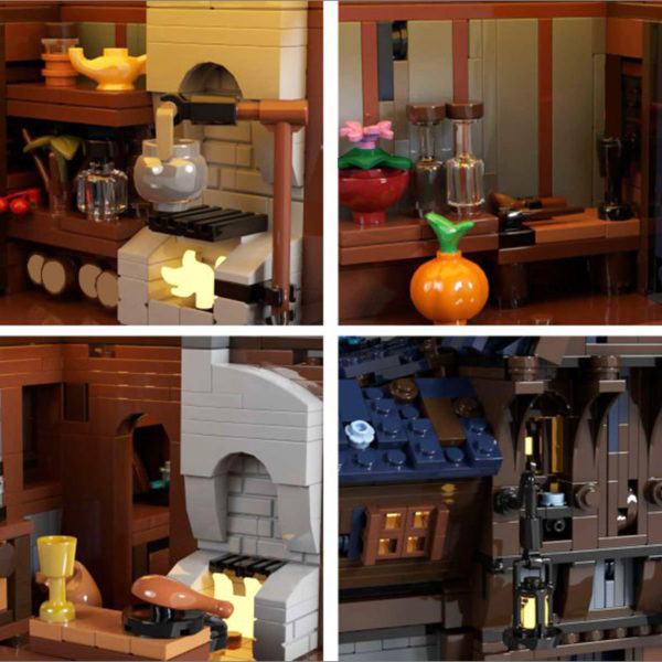 5152 PCS MOC assembly building blocks toys medieval modular blacksmith shop tavern building street scene assembly model - Image 4