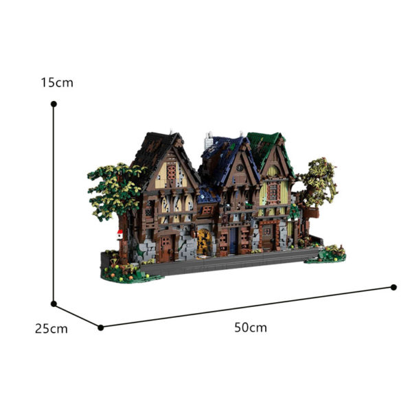 5152 PCS MOC assembly building blocks toys medieval modular blacksmith shop tavern building street scene assembly model - Image 2