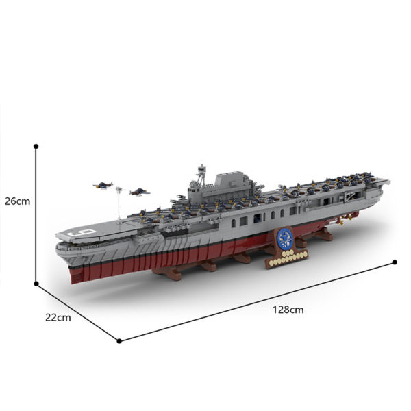 9804 PCS MOC assembly building blocks toys military Enterprise aircraft carrier CV-6 Enterprise Courage Big E aircraft carrier - Image 2