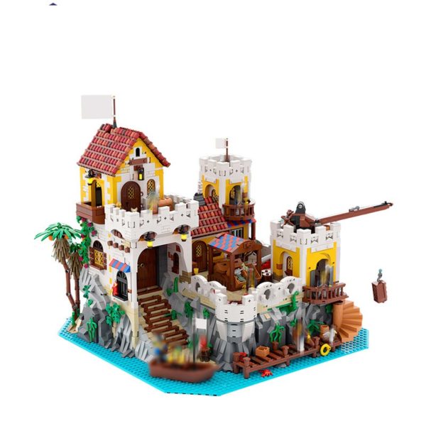 4192 PCS MOC assembly building blocks toys pirate island El Dorado fortress base fortress model compatible with 6276