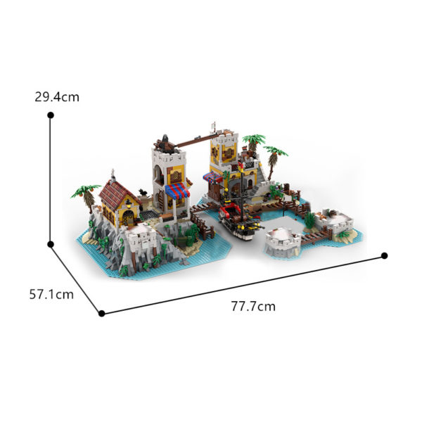 4531 PCS MOC assembly building blocks toys pirate island empire trade station officers and soldiers merchant port model compatible with 6277 - Image 2