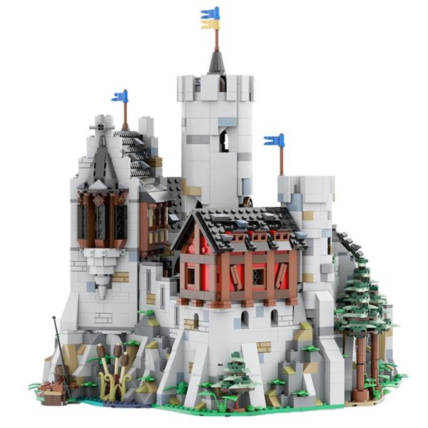 3609 PCS MOC building block toys medieval German Lowenstein castle fortress city European architecture street scene - Image 2