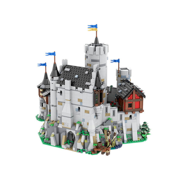 3609 PCS MOC building block toys medieval German Lowenstein castle fortress city European architecture street scene