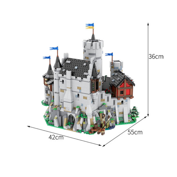 3609 PCS MOC building block toys medieval German Lowenstein castle fortress city European architecture street scene - Image 3