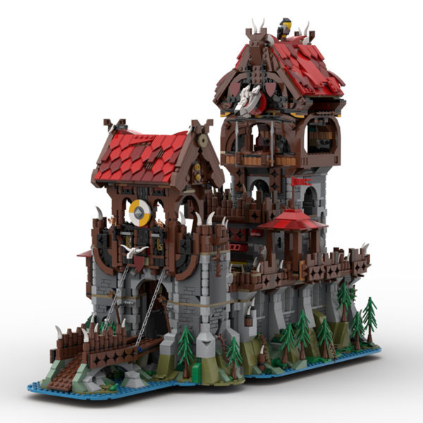 4984 PCS MOC building block toys medieval castle wolf tower and sea snake ship pirate island building model - Image 4