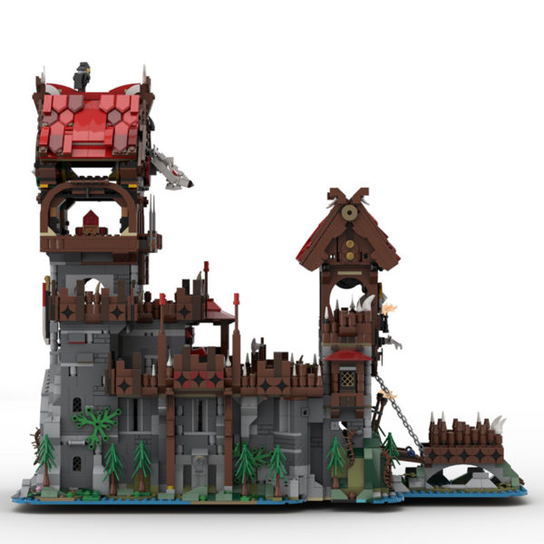 4984 PCS MOC building block toys medieval castle wolf tower and sea snake ship pirate island building model - Image 3