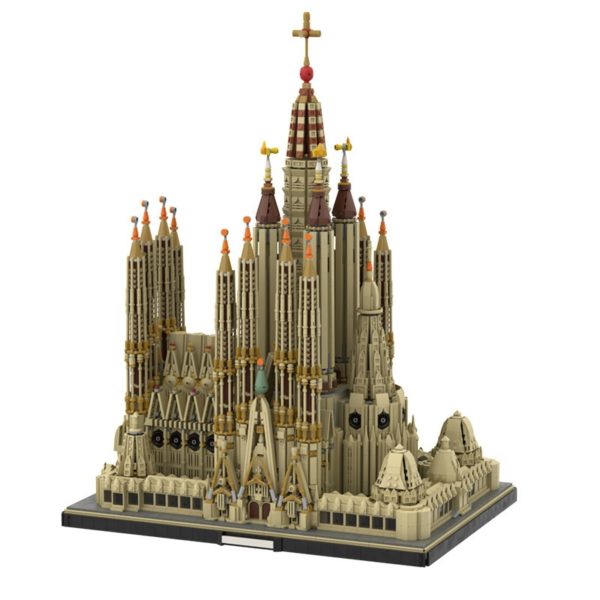 10055 PCS MOC building blocks toys Barcelona Sagrada Familia Cathedral Gothic architecture - Image 7