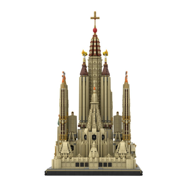 10055 PCS MOC building blocks toys Barcelona Sagrada Familia Cathedral Gothic architecture - Image 6