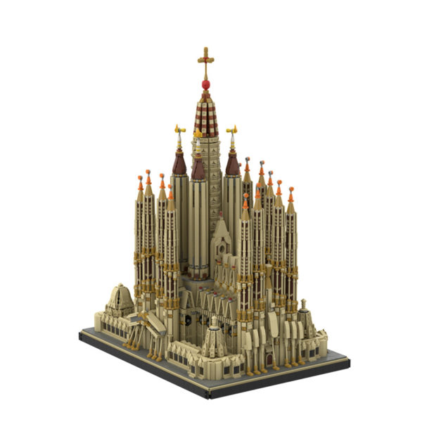 10055 PCS MOC building blocks toys Barcelona Sagrada Familia Cathedral Gothic architecture - Image 5