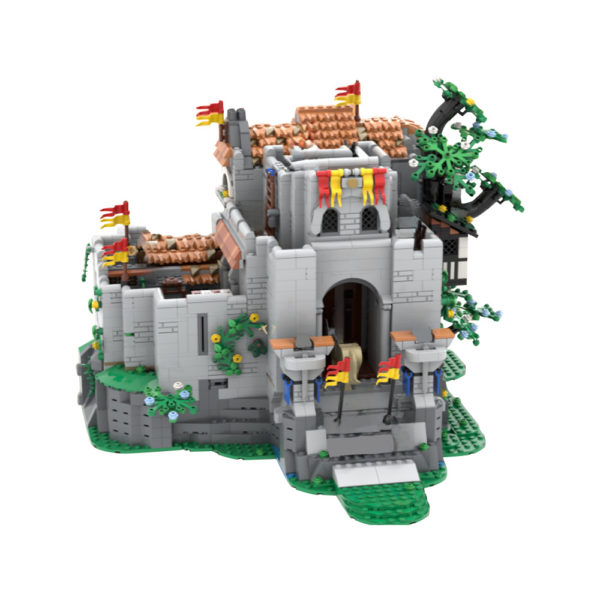 4705 PCS MOC Medieval Lion Knight Castle Revised 10305 Prison Building Assembling Building Blocks Toys