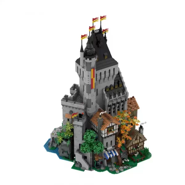 9603 PCS MOC Medieval Lion Knight Castle Tower Village City Square Assembling Building Blocks Toys