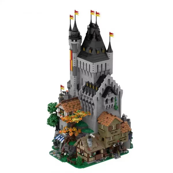 9603 PCS MOC Medieval Lion Knight Castle Tower Village City Square Assembling Building Blocks Toys - Image 3