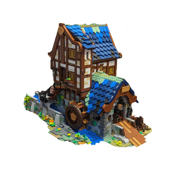 4063 PCS MOC Medieval castle sawmill building model MOC-173041 assembly building block toys