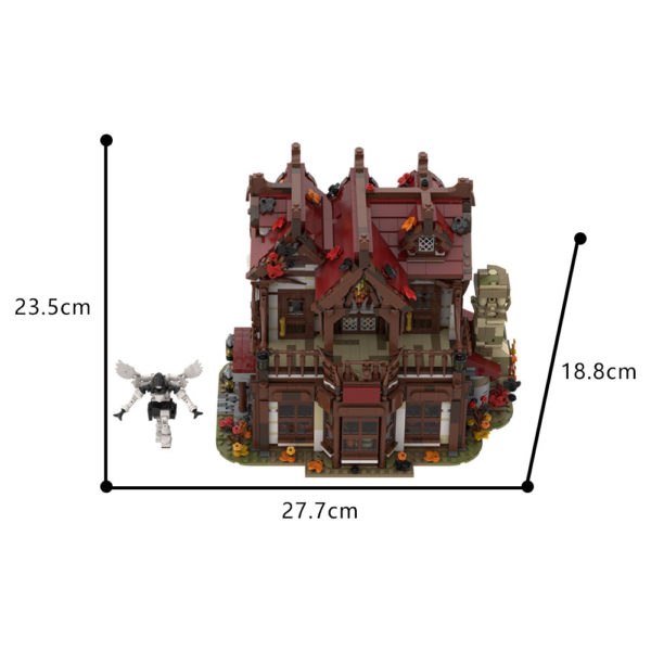 3869 PCS MOC Medieval castle bakery building model MOC-191671 assembly building block toys - Image 2