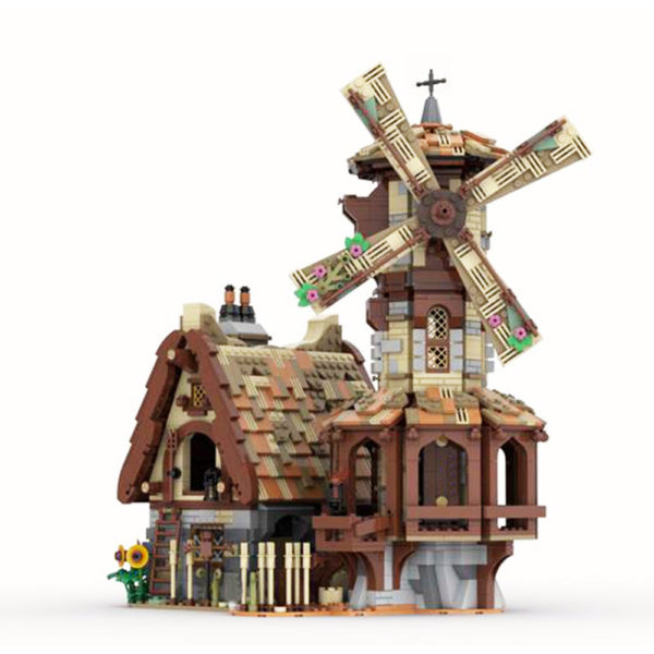 2707 PCS MOC Medieval castle windmill building model MOC-138190 assembly building blocks toy - Image 4