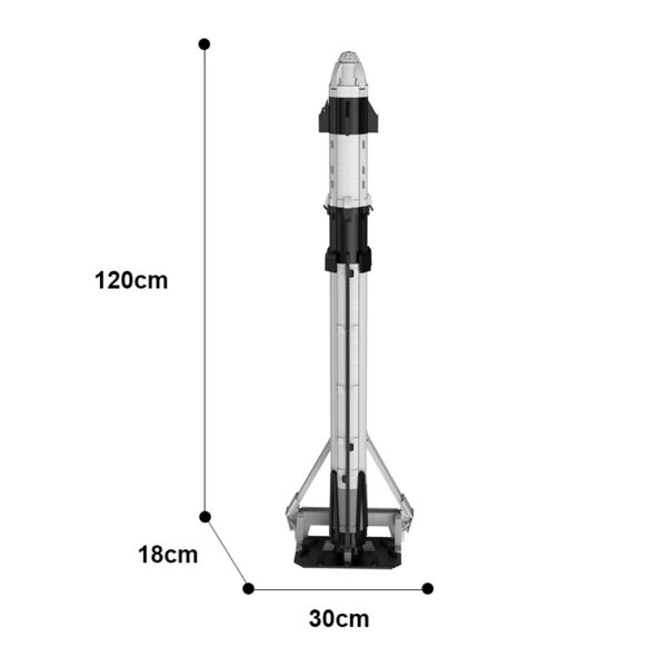 3024 PCS MOC NASA SpaceX Falcon 9 launch vehicle model assembly building blocks toys - Image 3