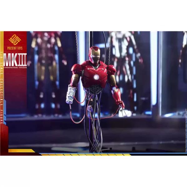 PRESENT TOYS 1/6 Iron Man Collectible Series MK3 Paraplegic Battle Damaged Iron Man Model - Image 5