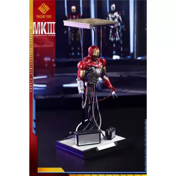 PRESENT TOYS 1/6 Iron Man Collectible Series MK3 Paraplegic Battle Damaged Iron Man Model - Image 3