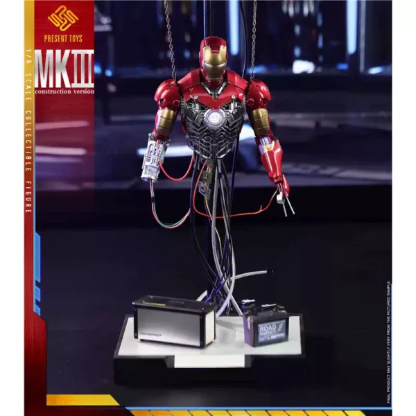 PRESENT TOYS 1/6 Iron Man Collectible Series MK3 Paraplegic Battle Damaged Iron Man Model - Image 2