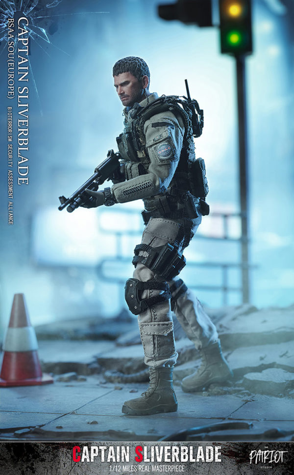 With scenes Diorama / Patriot studio 1/12 Resident Evil Chris Captain Silver Blade Military Doll - Image 8