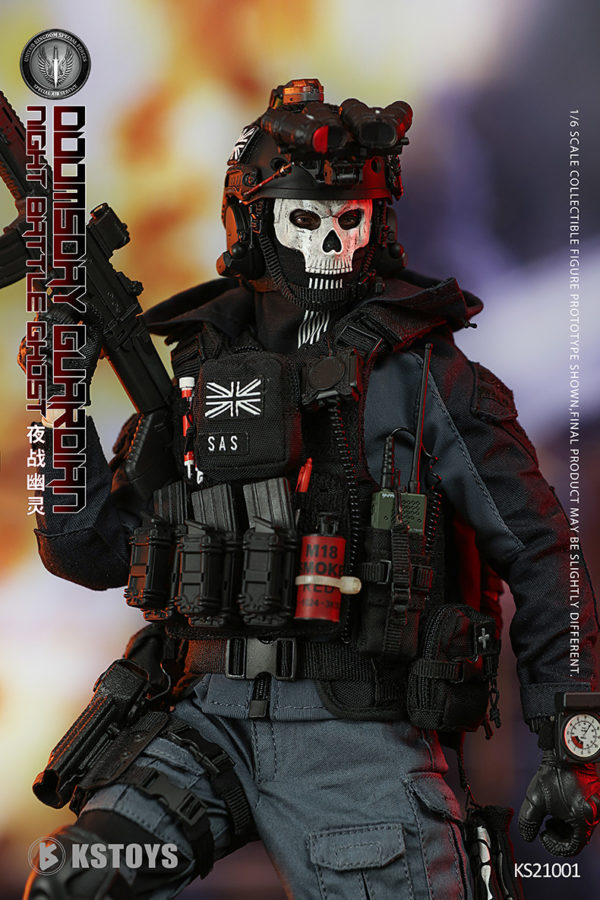 1/6 Soldier Figure Model KS21001 Night Fight Ghost Army Soldier Jointed Action Figure Collectible Ornaments - Image 2