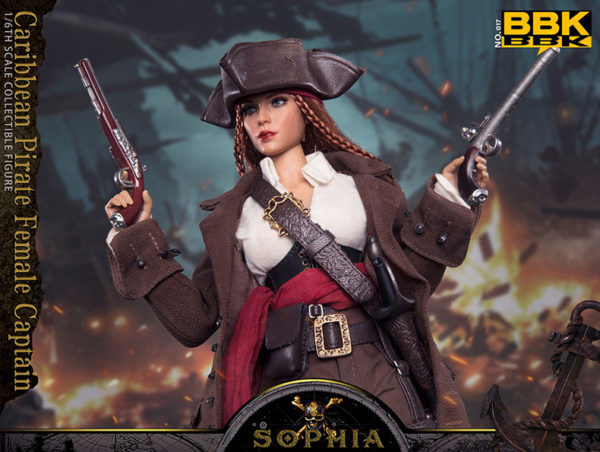 1/6 Soldier Figure Pirates of the Caribbean Captain Sophia BBK017 Jointed Action Figure - Image 16