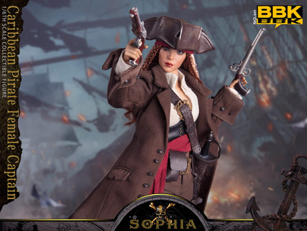 1/6 Soldier Figure Pirates of the Caribbean Captain Sophia BBK017 Jointed Action Figure - Image 15