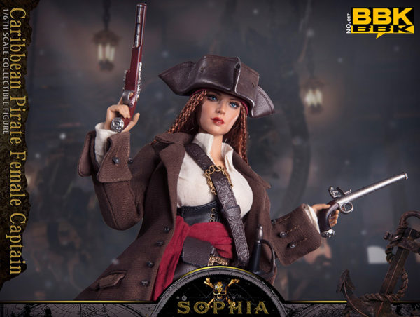 1/6 Soldier Figure Pirates of the Caribbean Captain Sophia BBK017 Jointed Action Figure