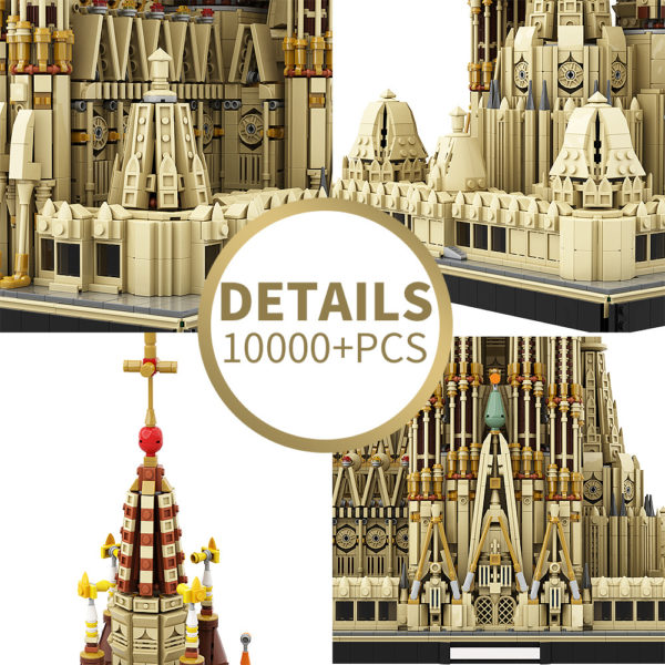 10049 PCS MOC Spanish Sagrada Familia Cathedral architectural model MOC-65795 assembly building blocks toys - Image 4