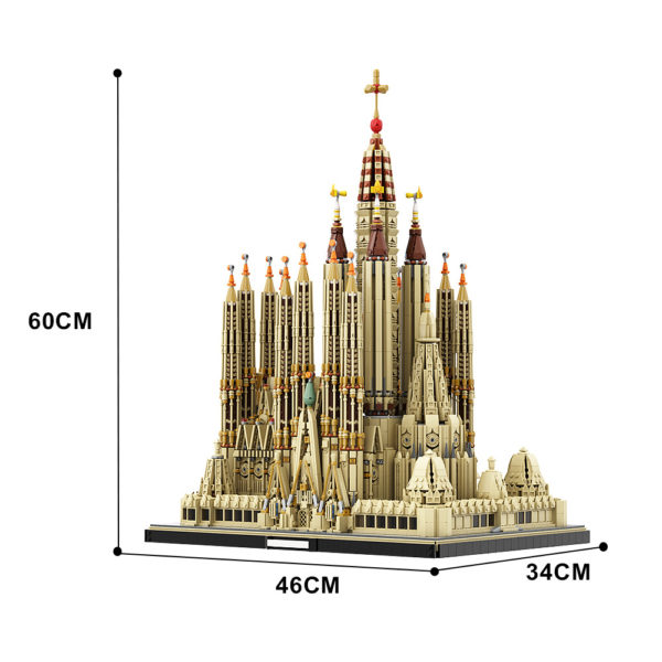 10049 PCS MOC Spanish Sagrada Familia Cathedral architectural model MOC-65795 assembly building blocks toys - Image 2