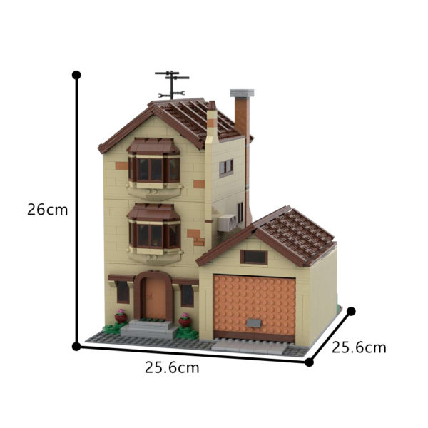 2058 PCS MOC The Simpsons House Building Model MOC-100451 Assembled Building Blocks Toys - Image 2