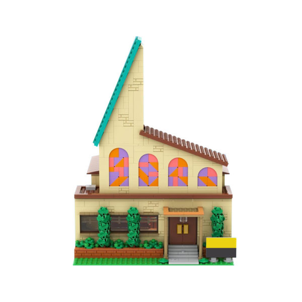 1896 PCS MOC The Simpsons Springfield Church MOC-148028 Assembling Building Blocks Toys - Image 8