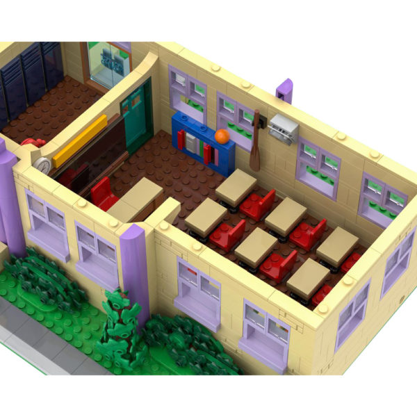 2732 PCS MOC The Simpsons Springfield Elementary School Building Blocks Toys - Image 4