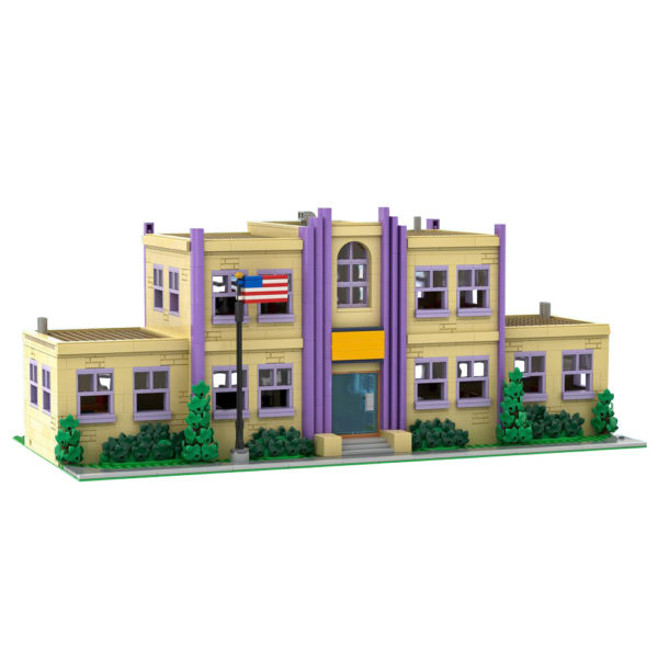 2732 PCS MOC The Simpsons Springfield Elementary School Building Blocks Toys