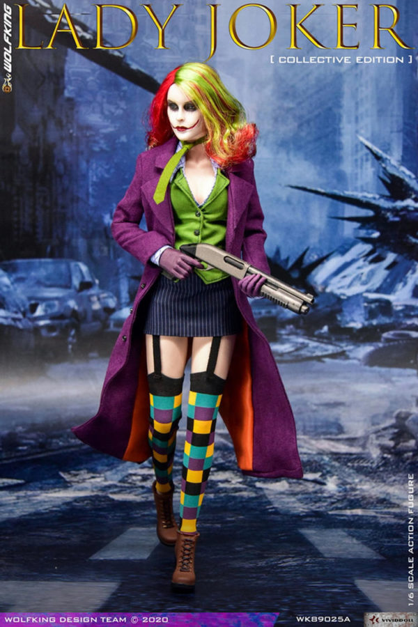 WOLFKING WK89025A 1/6 LADY JOKER three-headed action figure - Image 5