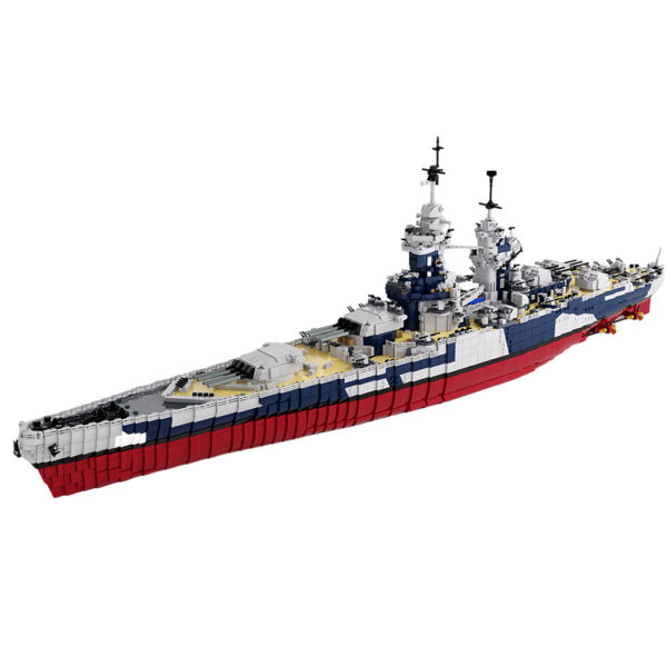 10803 PCS MOC WWII French Navy Richelieu battleship warship model assembly building blocks toys