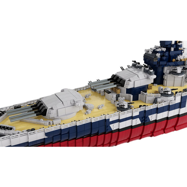 10803 PCS MOC WWII French Navy Richelieu battleship warship model assembly building blocks toys - Image 3