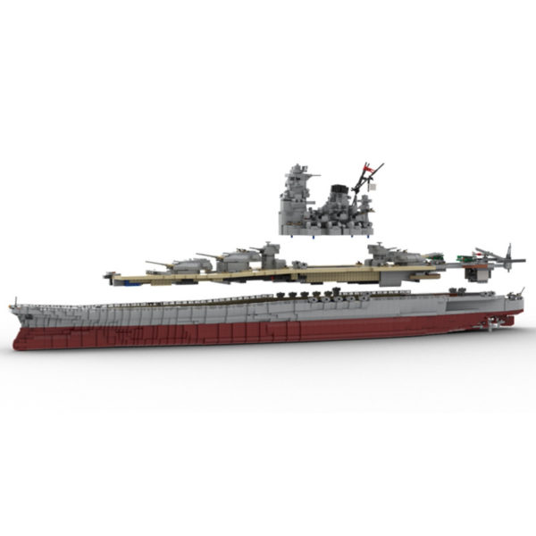 8725 PCS WWII Navy Battleship Aircraft Carrier MOC-37260 Model Assembly Building Blocks Toy - Image 4