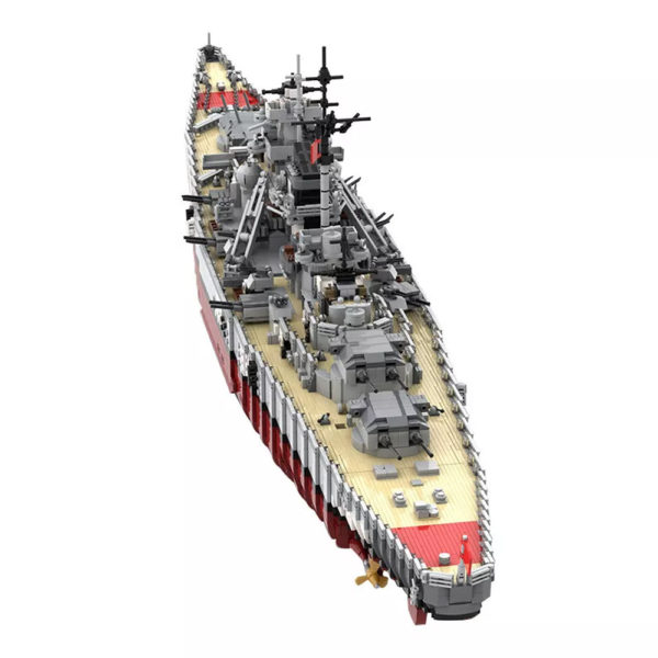 7186 PCS MOC World War II Navy Bismarck battleship model MOC-29408 assembly building blocks toy - Image 7