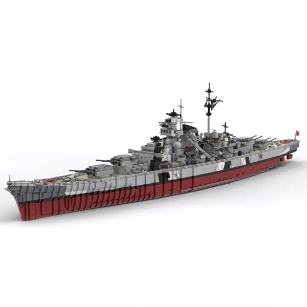 7186 PCS MOC World War II Navy Bismarck battleship model MOC-29408 assembly building blocks toy