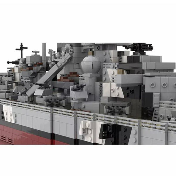 7186 PCS MOC World War II Navy Bismarck battleship model MOC-29408 assembly building blocks toy - Image 5