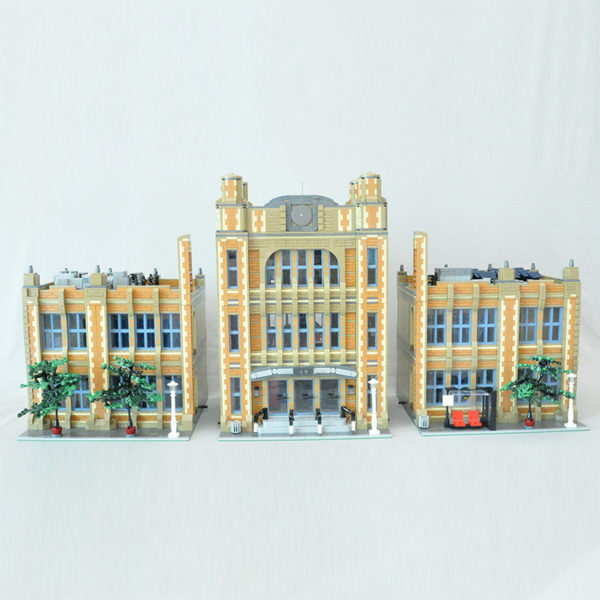 14412 PCS MOC assembly building blocks toys city street scene school books university campus school high school large building - Image 3